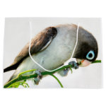 Looking at you! Cute lovebird large gift bag