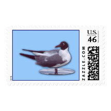 Looking back postage stamp
