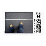 looking down at the divide postage stamp