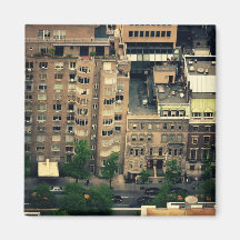 Looking Down Over Midtown Refrigerator Magnets