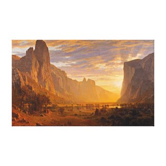 Looking Down Yosemite Valley, by Albert Bierstadt wrappedcanvas