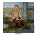 "Looking for Color" Gold Prospector 3D Art Panning posters