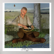"Looking for Color" Gold Prospector 3D Art Panning Poster