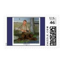 "Looking for Color" Gold Prospector Gold Panning postage by GoldProspectingShirt "Looking for Color" Gold Prospector Gold Panning postage