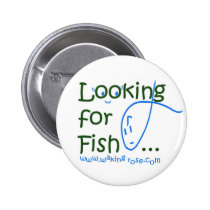 Looking For Fish Button Pin buttons