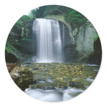 Looking Glass Falls Round Sticker