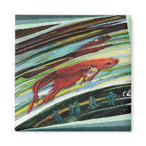 Looking Into A Fishbowl Fridge Magnets
