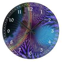 Looking Inward - Amethyst & Azure Mystery wall clocks