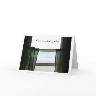 Looking Out The Window Beachhouse card