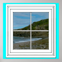 Looking out the window print