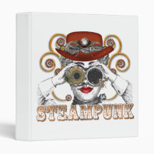 looking steampunked steampunk collage art vinyl binder