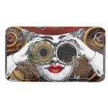 looking steampunked steampunk collage art iPod Case-Mate case