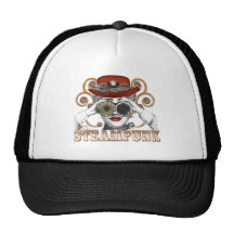 looking steampunked steampunk collage art mesh hats