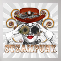 looking steampunked steampunk collage art print