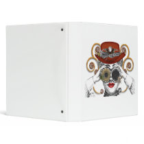 looking steampunked steampunk dude 3 ring binder
