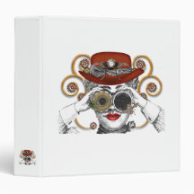 looking steampunked steampunk dude vinyl binders