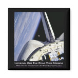 Looking Thru Rear View Mirror From Space Shuttle Refrigerator Magnets
