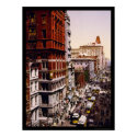 Looking up Broadway in New York City 1900 posters