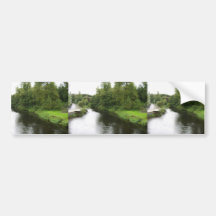 Looking Up The River Liffey From The Bridge In Kil Bumper Stickers