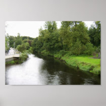 Looking Up The River Liffey From The Bridge In Kil Posters