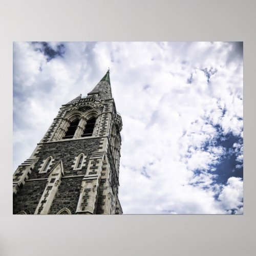 Looking up to Heaven at Christchurch Poster print