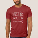 Looks, Feels, Acts 40 Birthday Tee