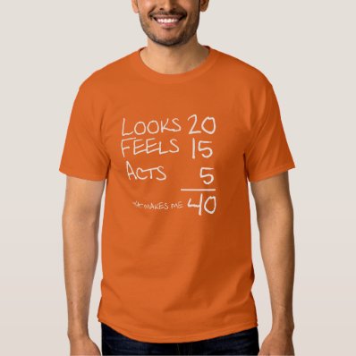 Looks, Feels, Acts 40 Birthday Tee