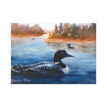 Loon Lake Wrapped Canvas Print
