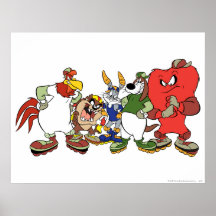 Looney Tunes Group Baseball Picture Poster
