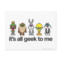 Looney Tunes Nerds - All Geek Postcards