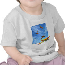Loop Aerobatic maneuver with Airplane Shirts