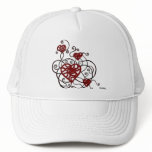 Loopy Love Heart Trellis Mesh Hats