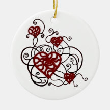 Loopy Love Heart Trellis Ornaments