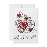 Loopy Love Heart Trellis R.S.V.P card Custom Invitation
