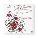 Loopy Love Heart Trellis Save The Date Magnets
