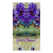 business card, customizable, art, ginette, purple, lavender, lupines, flowers, feminine, cards, unique, artsy, artful, modern, contemporary, templates, Visitkort med brugerdefineret grafisk design