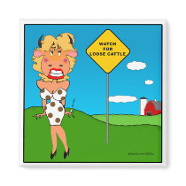 Loose Cattle Magnet by ZsTees Loose Cattle Magnet