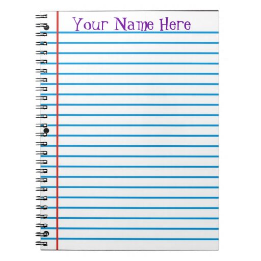 Loose Leaf Paper Notebook Zazzle