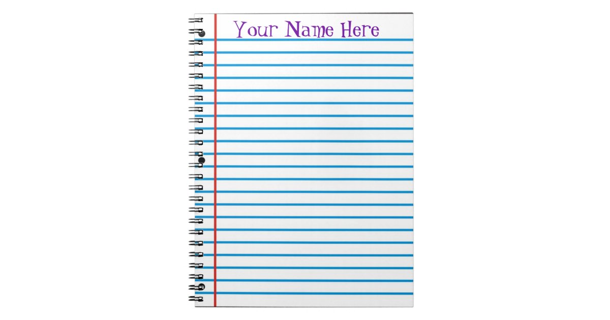 Loose Leaf Paper Notebook Zazzle