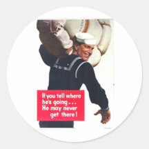 Loose Lips 1 Round Sticker