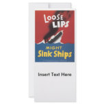 Loose Lips Sink Ships World War 2 Customized Rack Card