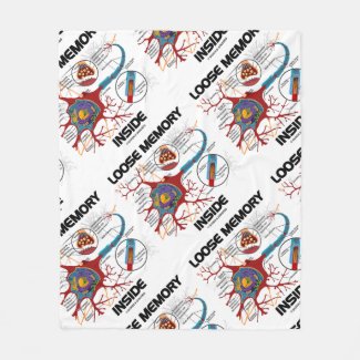 Loose Memory Inside Neuron Synapse Geek Humor Fleece Blanket