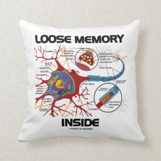Loose Memory Inside Neuron Synapse Geek Humor Throw Pillow