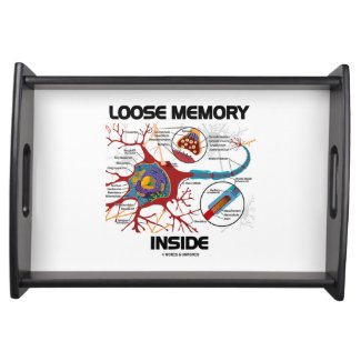 Loose Memory Inside Neuron Synapse Geek Humor Food Tray