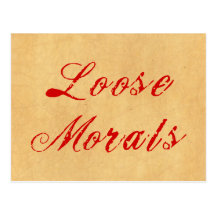 Loose Morals Postcard