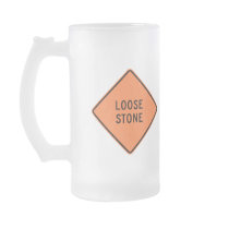 Loose Stone Highway Construction Sign mugs
