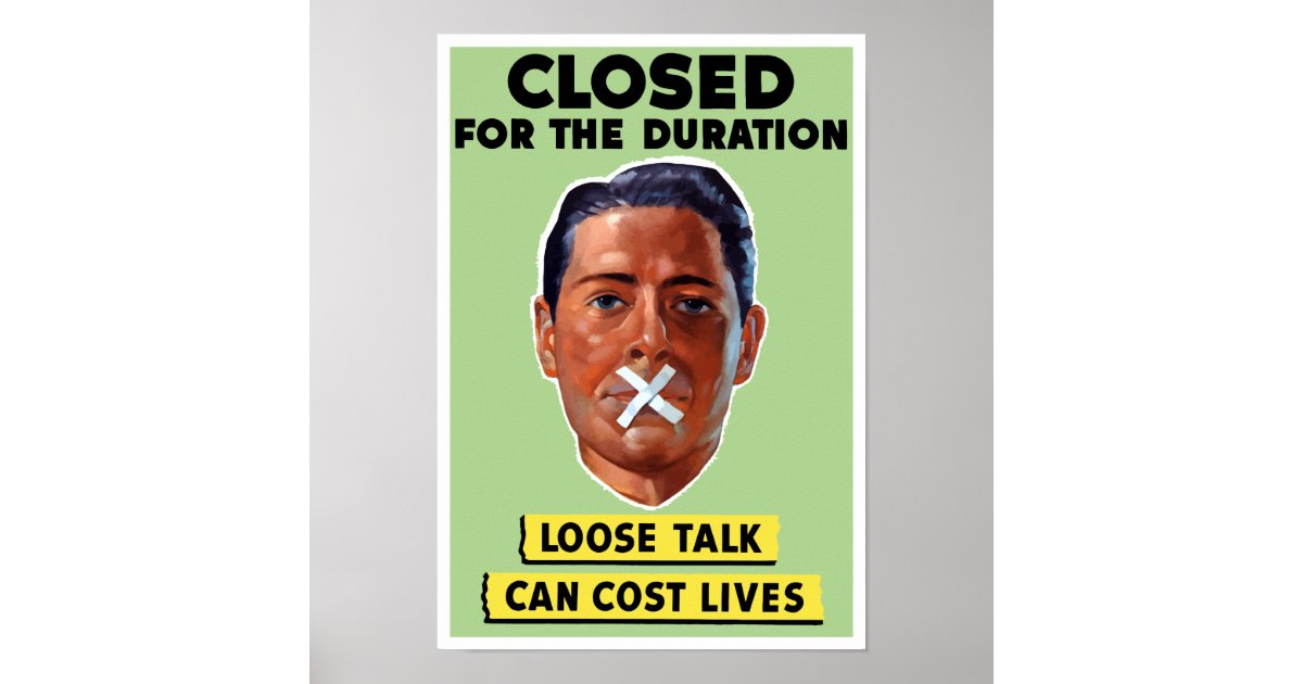 Loose Talk Can Cost Lives WWII Poster Zazzle