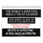 LOOSIE LUCY'S SATIRIC BUMPER STICKERS 2011 WALL CALENDARS