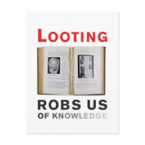 Looting Robs Us of Knowledge postcard