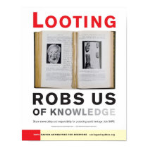 Looting Robs Us of Knowledge poster posters by safestore Looting Robs Us of Knowledge poster posters